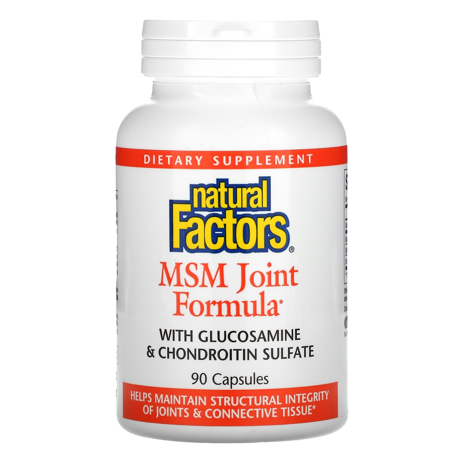 Natural Factors, MSM Joint Formula with Glucosamine &, 90 Capsules UPC 068958026954 | Hilife Vitamins